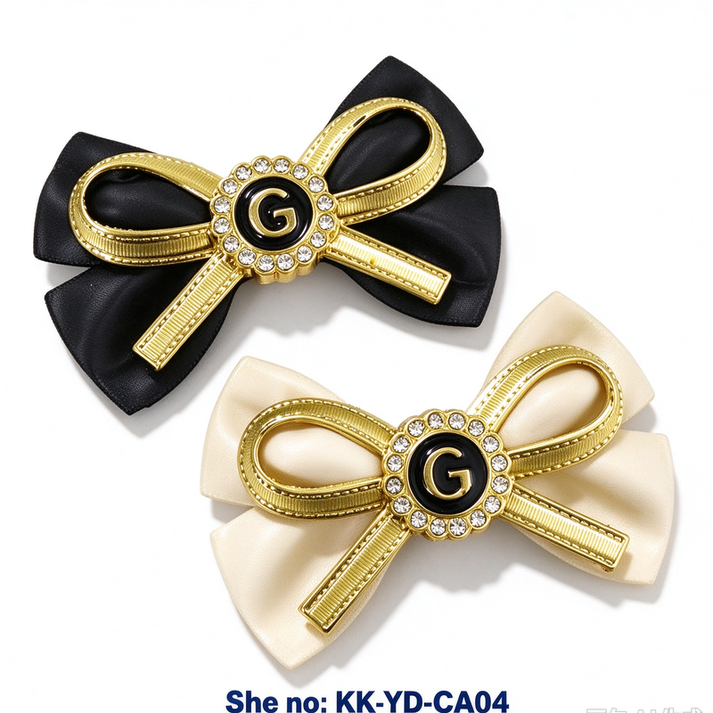 Bow Flower Rhinestone Plated Zinc Alloy Women Shoe Ornament Accessories