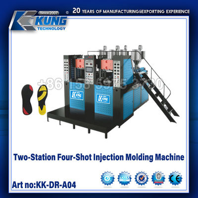 Máy đúc phun giày tự động bốn cú 2 trạm