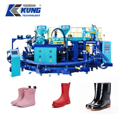 Máy đúc phun giày mưa PVC đơn / hai màu hoàn toàn tự động