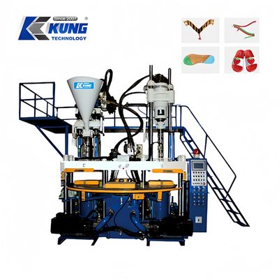 Máy đúc phun dây đai PVC 3 màu cho dép / túi xách tự động, đa vật liệu (PP / TPR), lực kẹp 120-200T